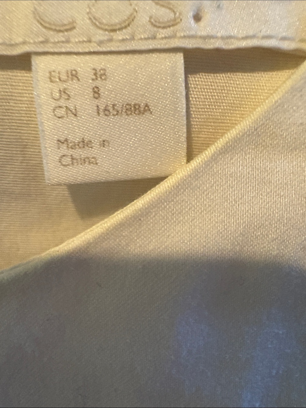 COS Cream Satin V-Neck Blouse